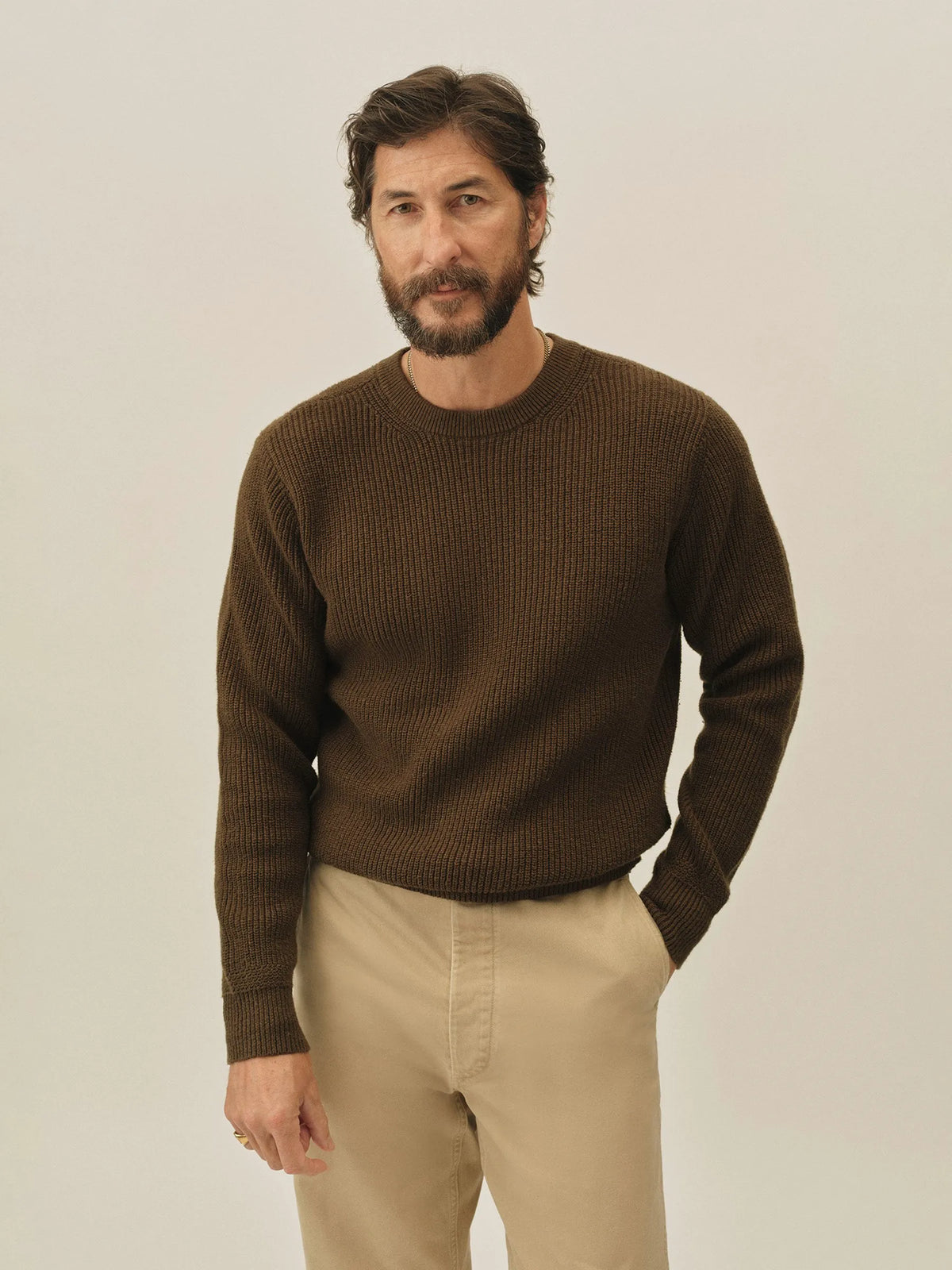Hunter Green Seafarer Cotton Rib Crew