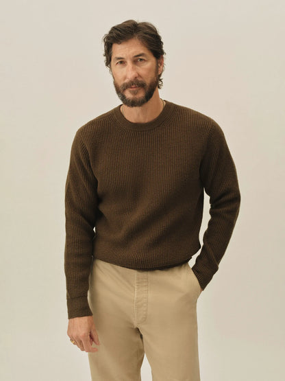 Hunter Green Seafarer Cotton Rib Crew