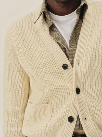 Sand Dollar Seafarer Cotton Rib Cardigan