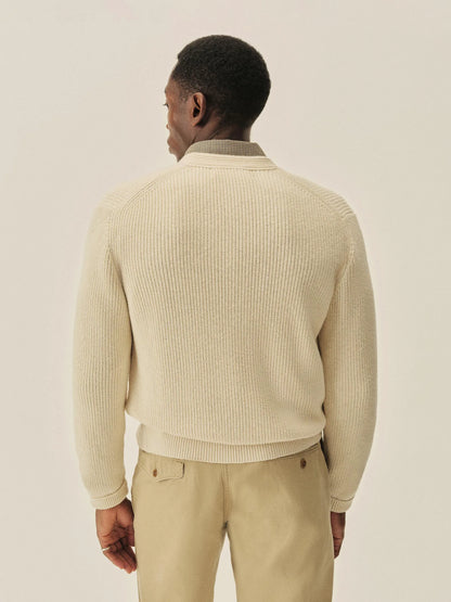 Sand Dollar Seafarer Cotton Rib Cardigan