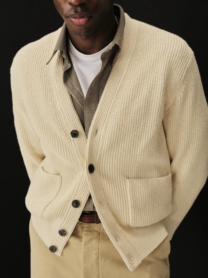 Sand Dollar Seafarer Cotton Rib Cardigan