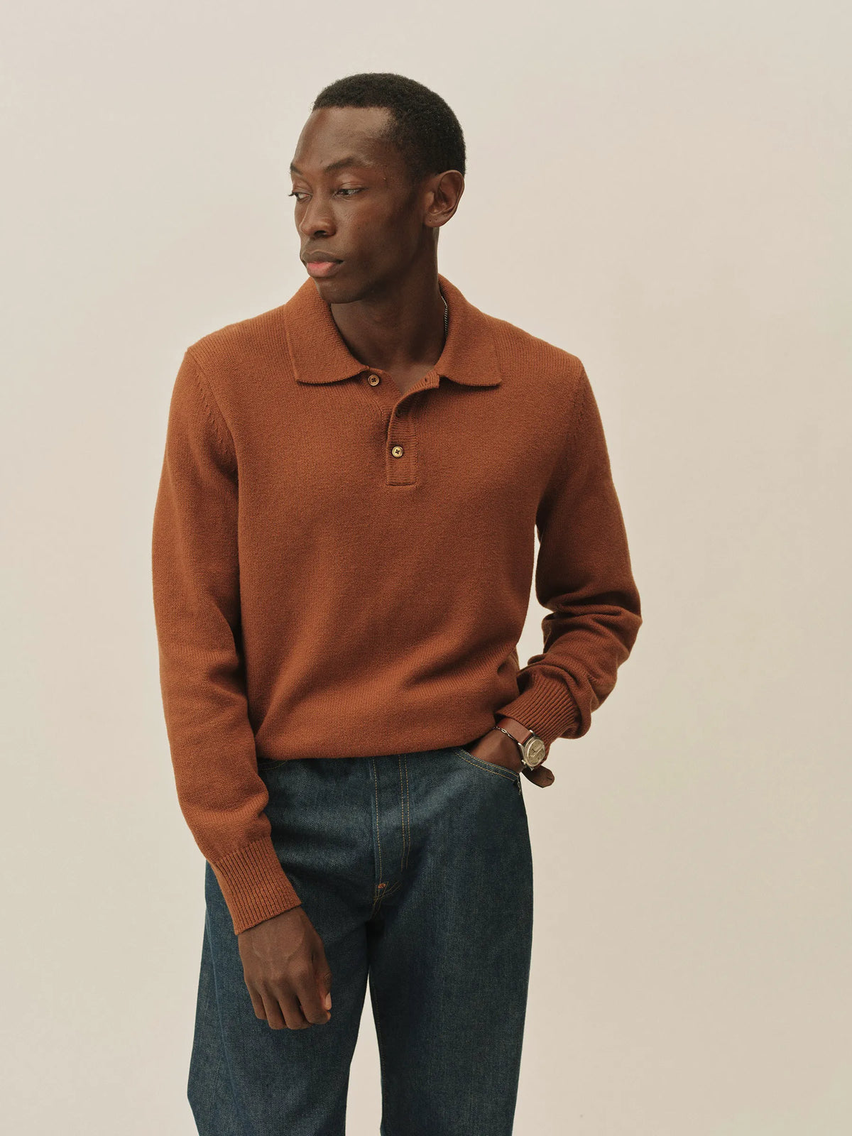 Tobacco Seafarer Cotton Rugby Polo