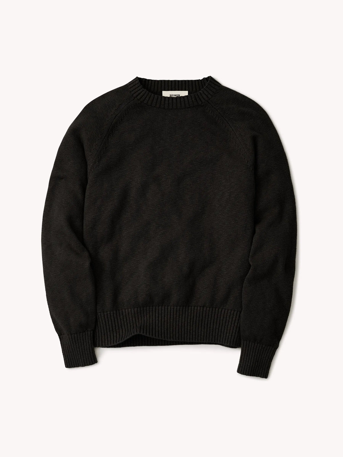 Faded Black Venice Wash Seafarer Traveler Cotton Crew