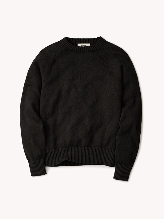 Faded Black Venice Wash Seafarer Traveler Cotton Crew