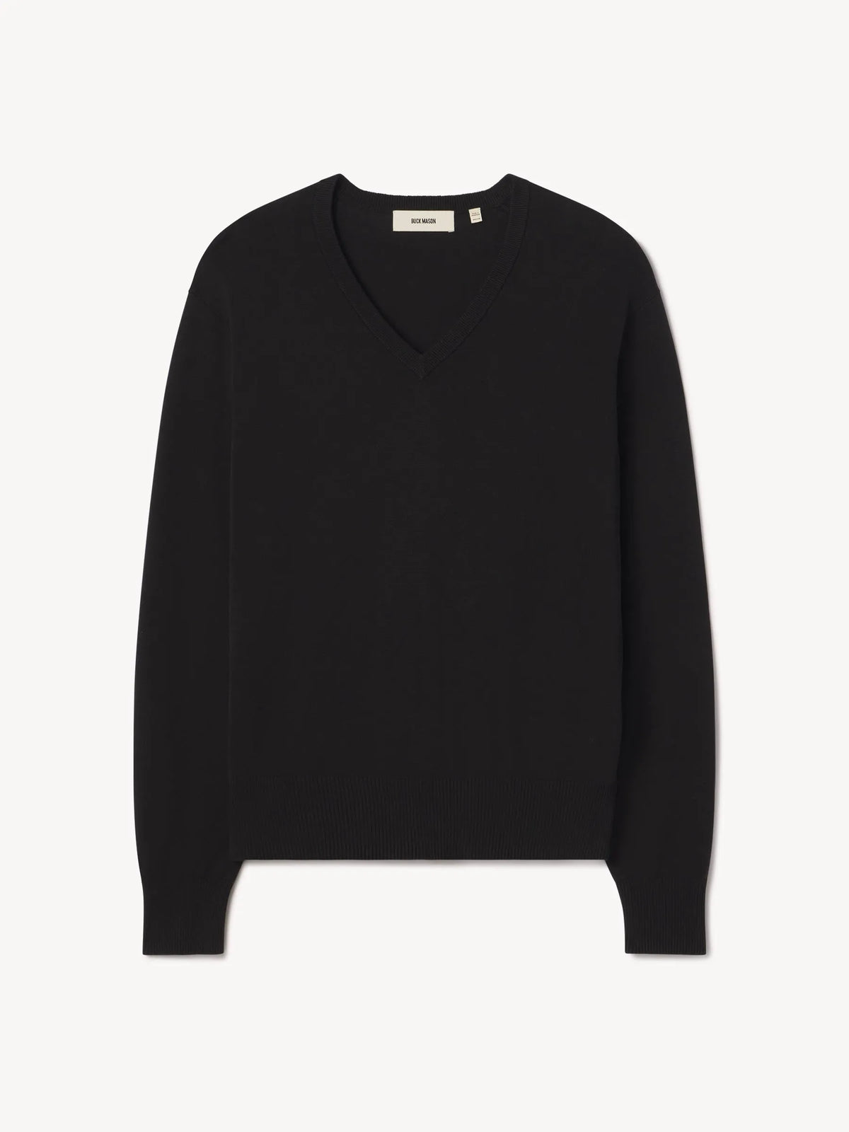 Black Como Cashmere V-Neck