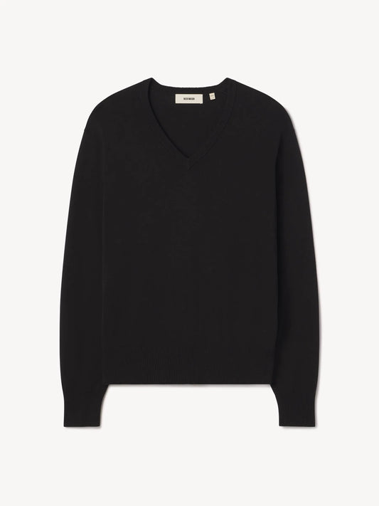Black Como Cashmere V-Neck