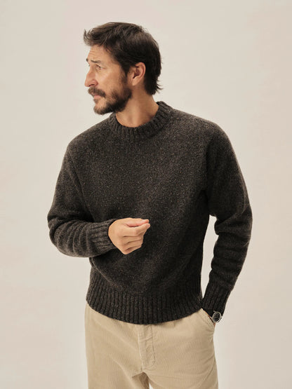 Bed Rock Seastack Wool Tweed Mock Turtleneck