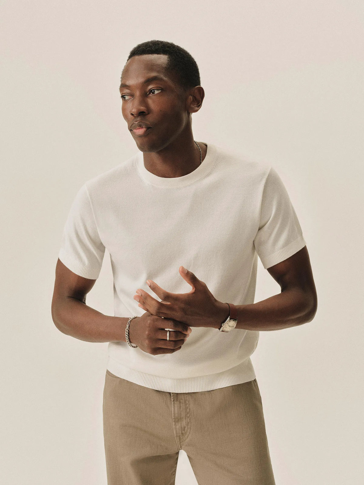White Como Cashmere Tee