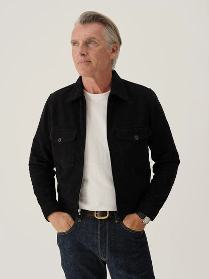 Black Italian Doeskin Station Jacket