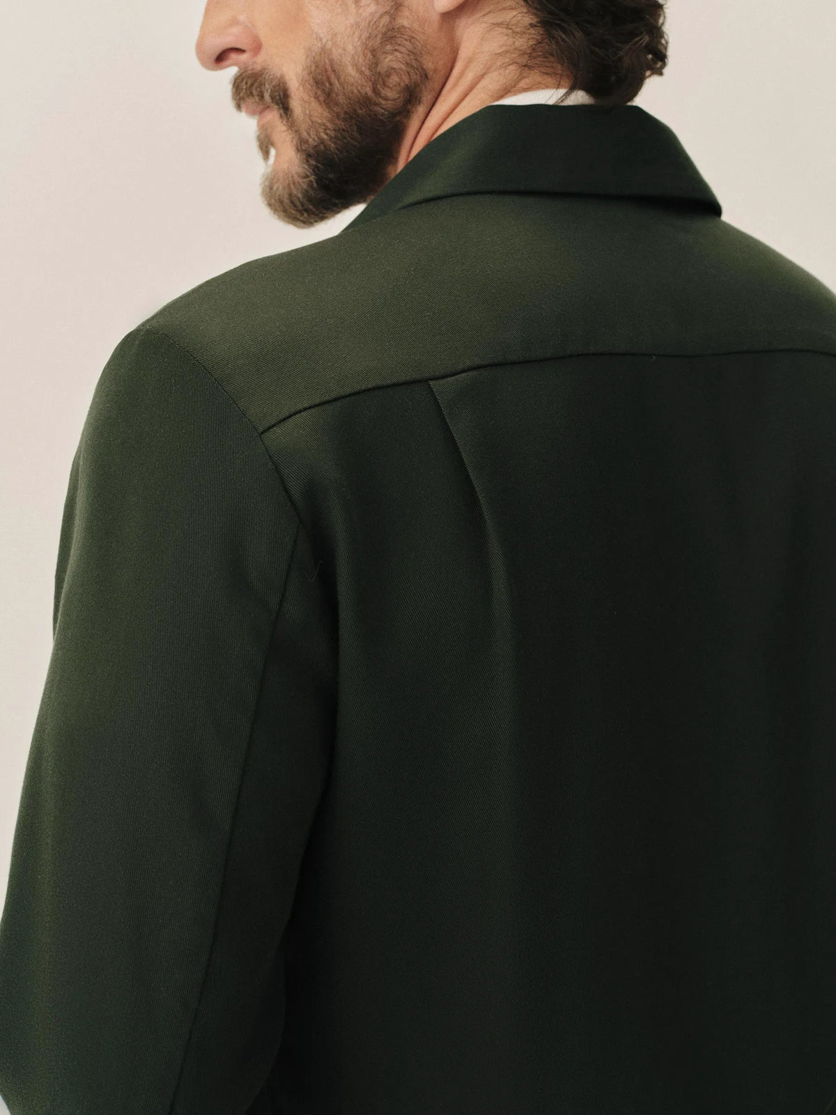 Bottle Green Sunset Rayon Gab Jacket