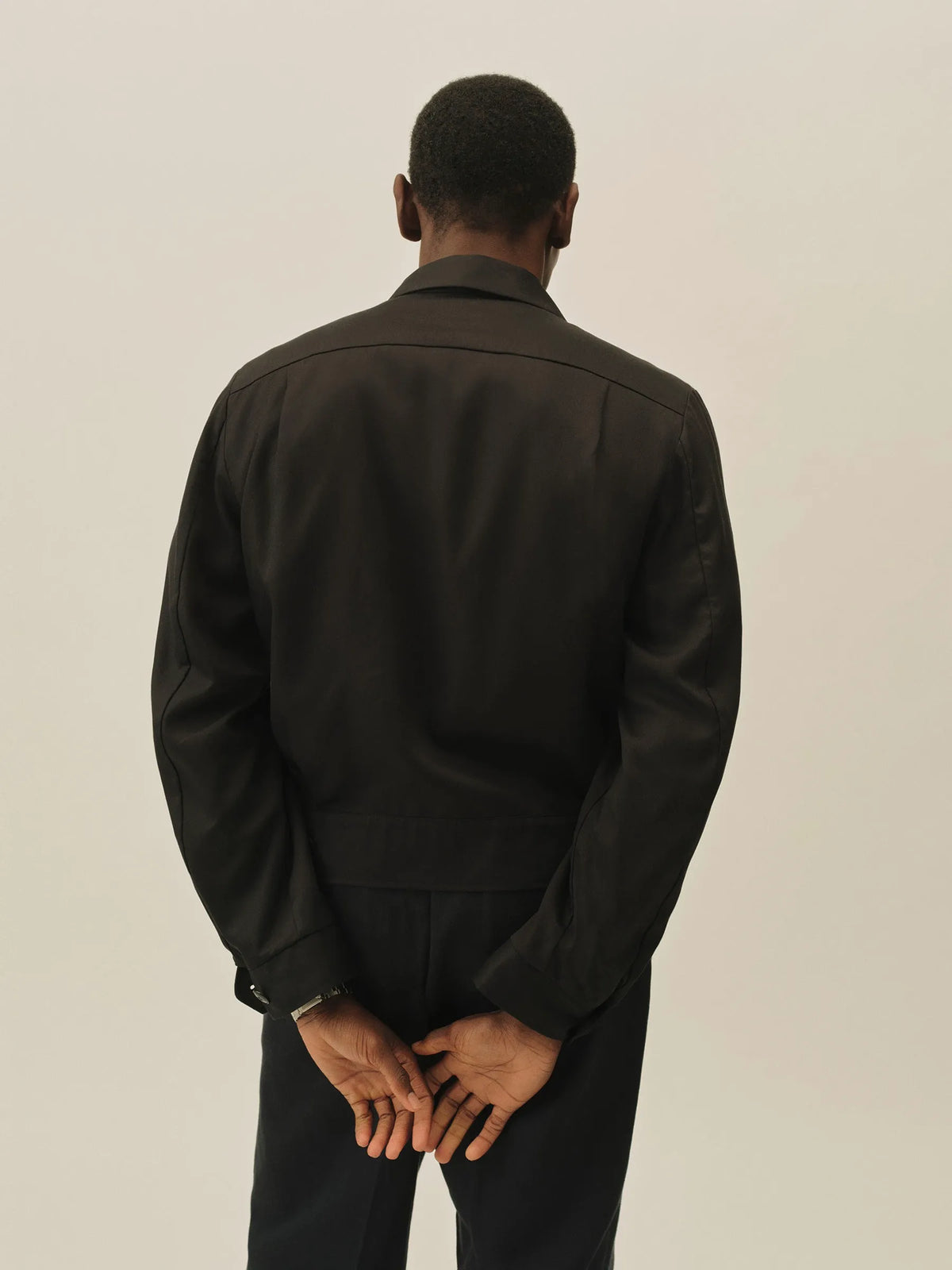 Black Sunset Rayon Gab Jacket