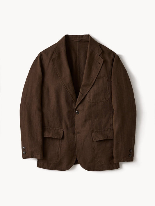 Brown HBT Capitola Linen Carry-On Jacket