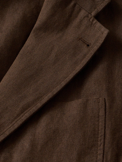 Brown HBT Capitola Linen Carry-On Jacket