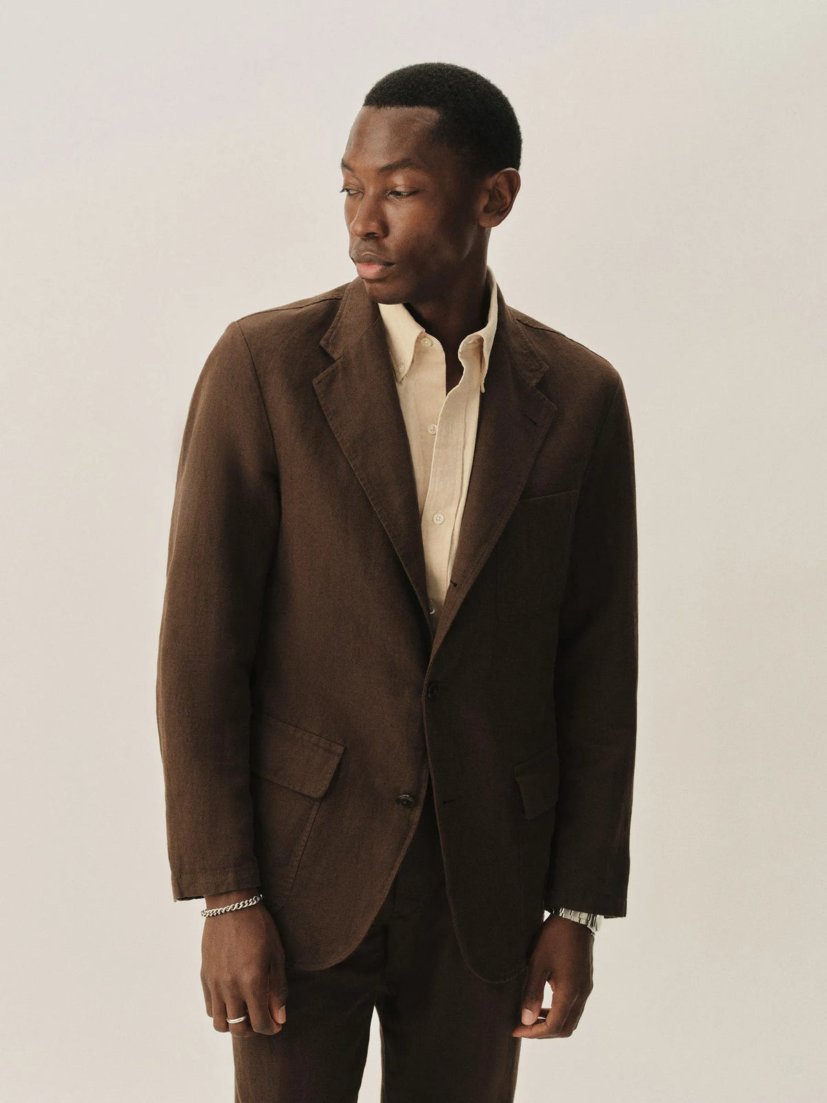 Brown HBT Capitola Linen Carry-On Jacket
