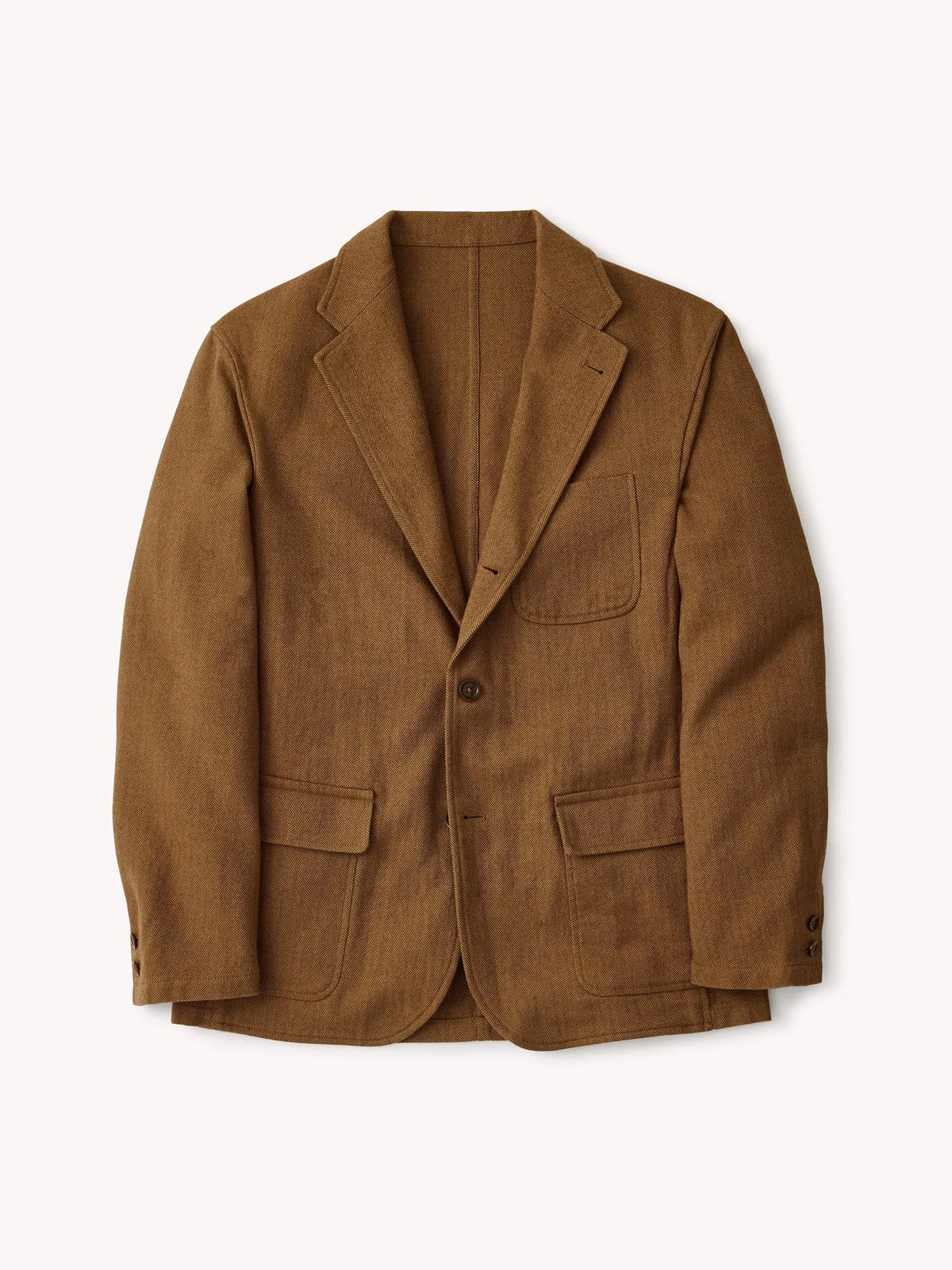 Chestnut Herringbone Cloudloom Cotton Wool Carry-On Jacket