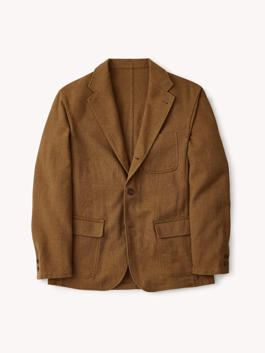 Chestnut Herringbone Cloudloom Cotton Wool Carry-On Jacket