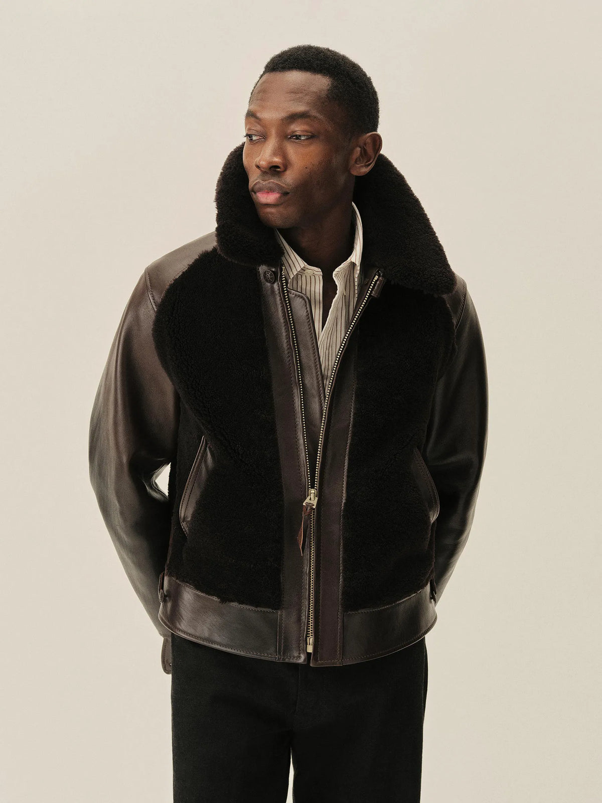 Brown Y'2 Leather X Buck Mason Grizzly Jacket
