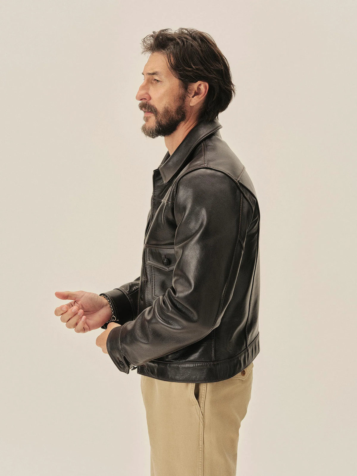 Black Y'2 Leather X Buck Mason 1St Type Jacket