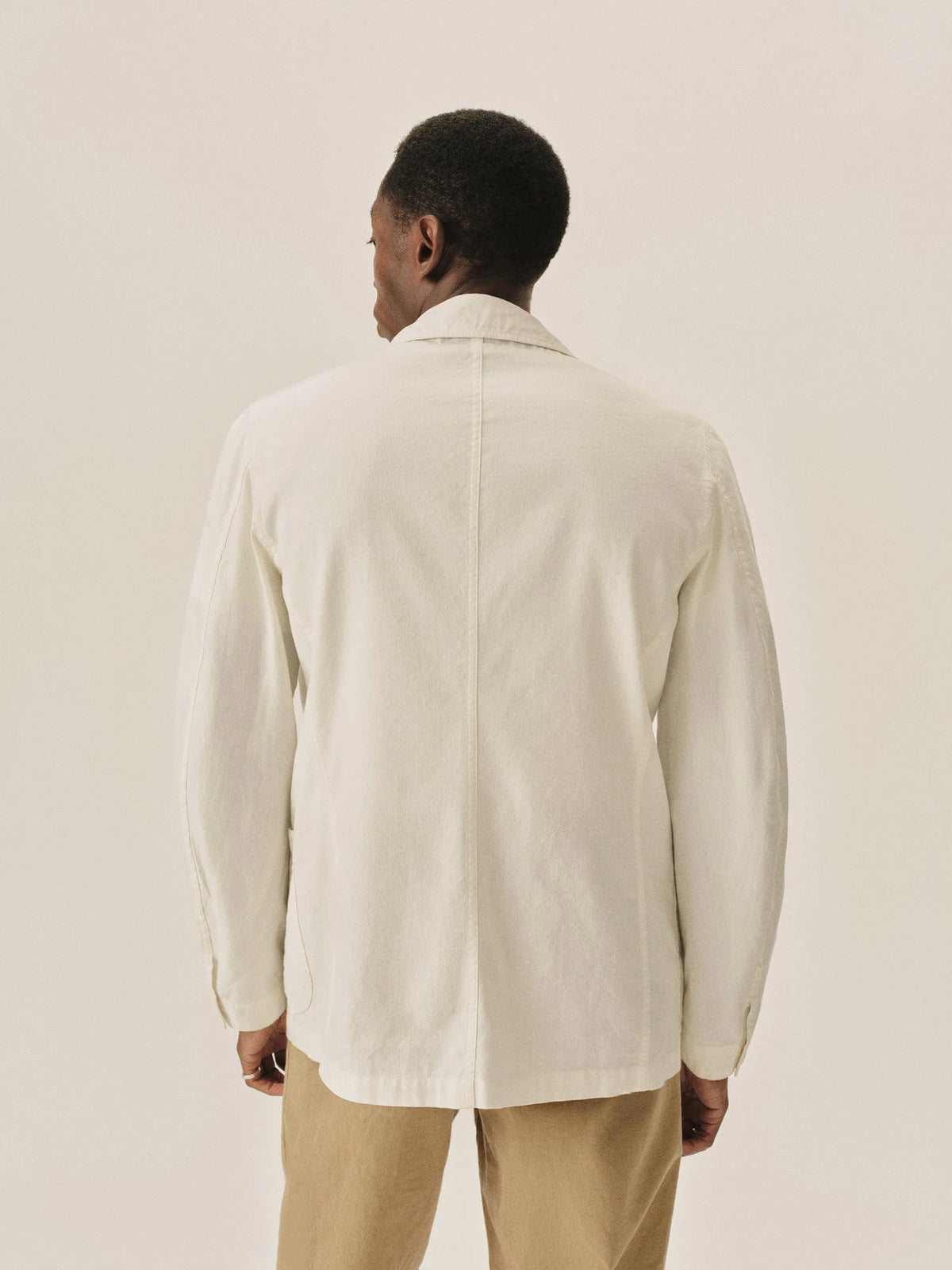 White Chateau Cotton Linen Carry-On Jacket