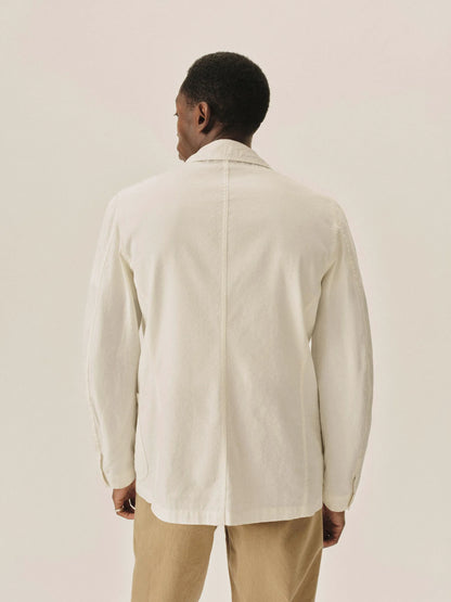 White Chateau Cotton Linen Carry-On Jacket