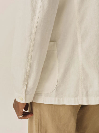 White Chateau Cotton Linen Carry-On Jacket