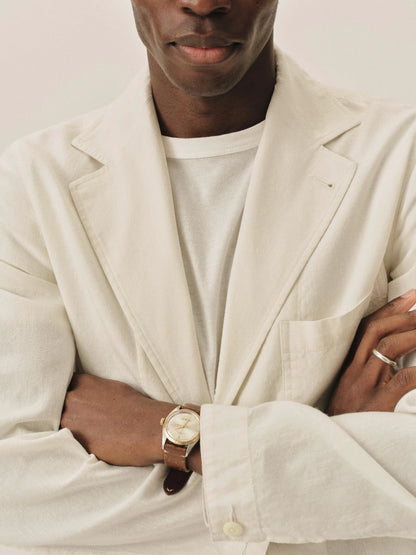 White Chateau Cotton Linen Carry-On Jacket