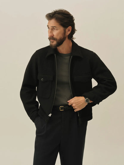 Black Felted Cyclist Jacket