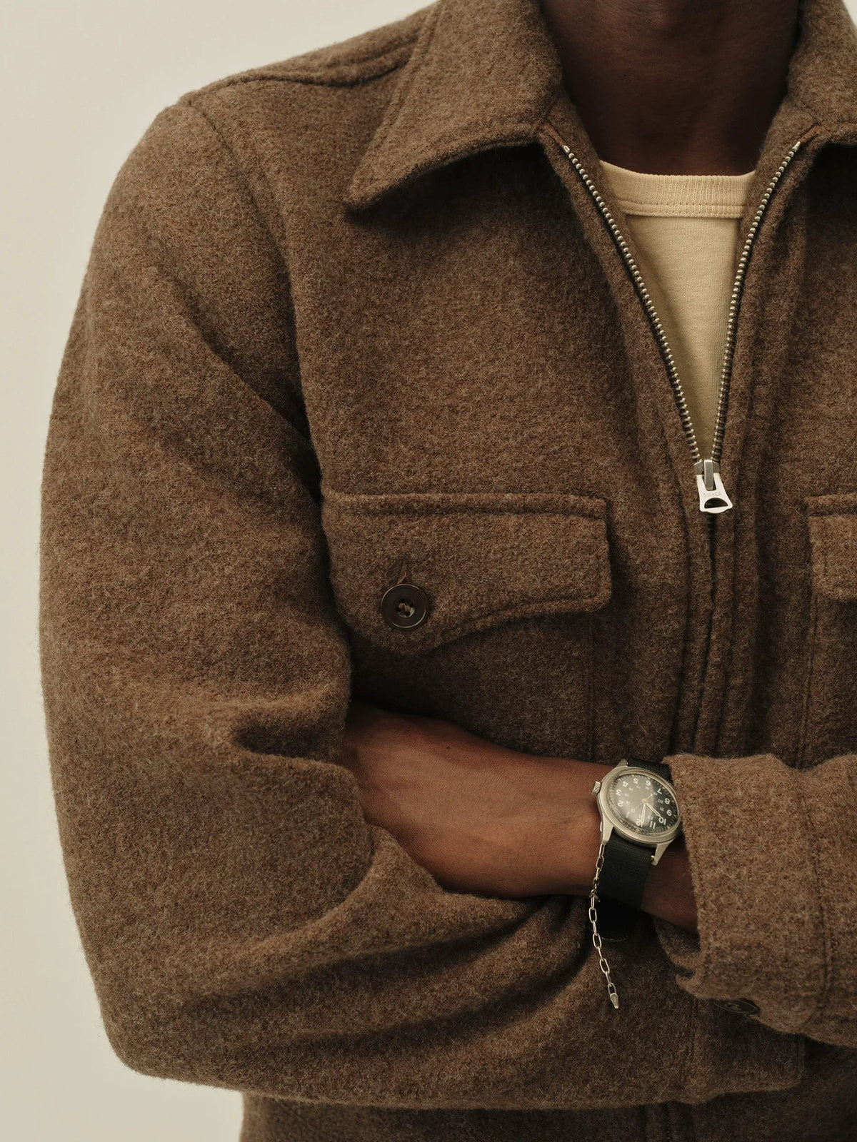 Marled Maple Felted Cyclist Jacket