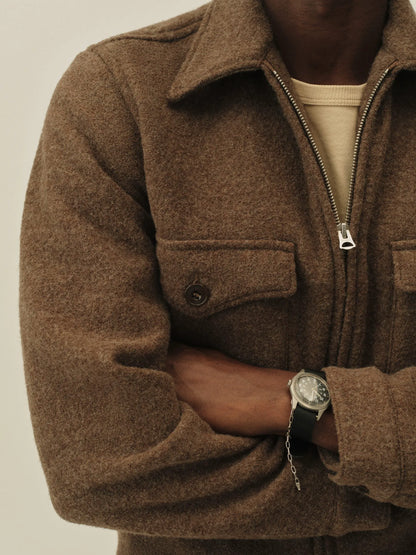 Marled Maple Felted Cyclist Jacket