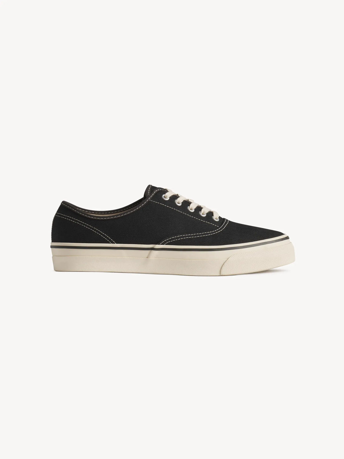 Black Herringbone Moonstar Deck Shoe