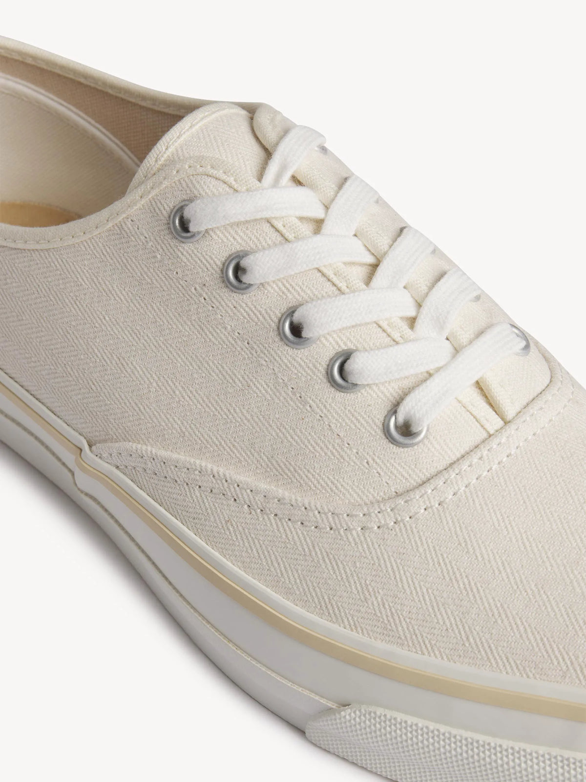 Seeded Natural Herringbone Moonstar Deck Shoe