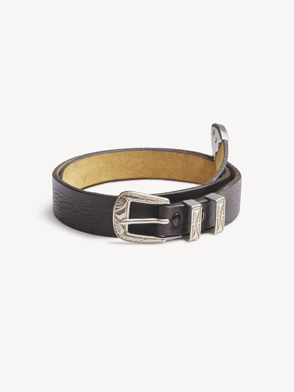 Black El Dorado Western Dress Belt