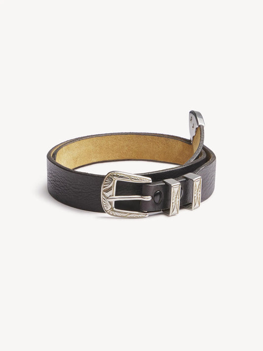 Black El Dorado Western Dress Belt