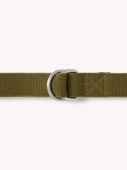 Olive Drab D-Ring Cotton Belt