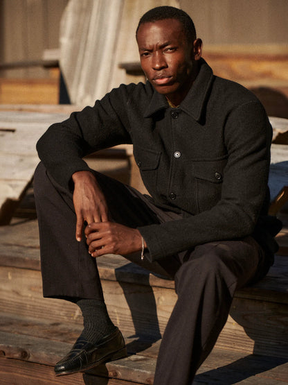 Black Felted Field Shirt