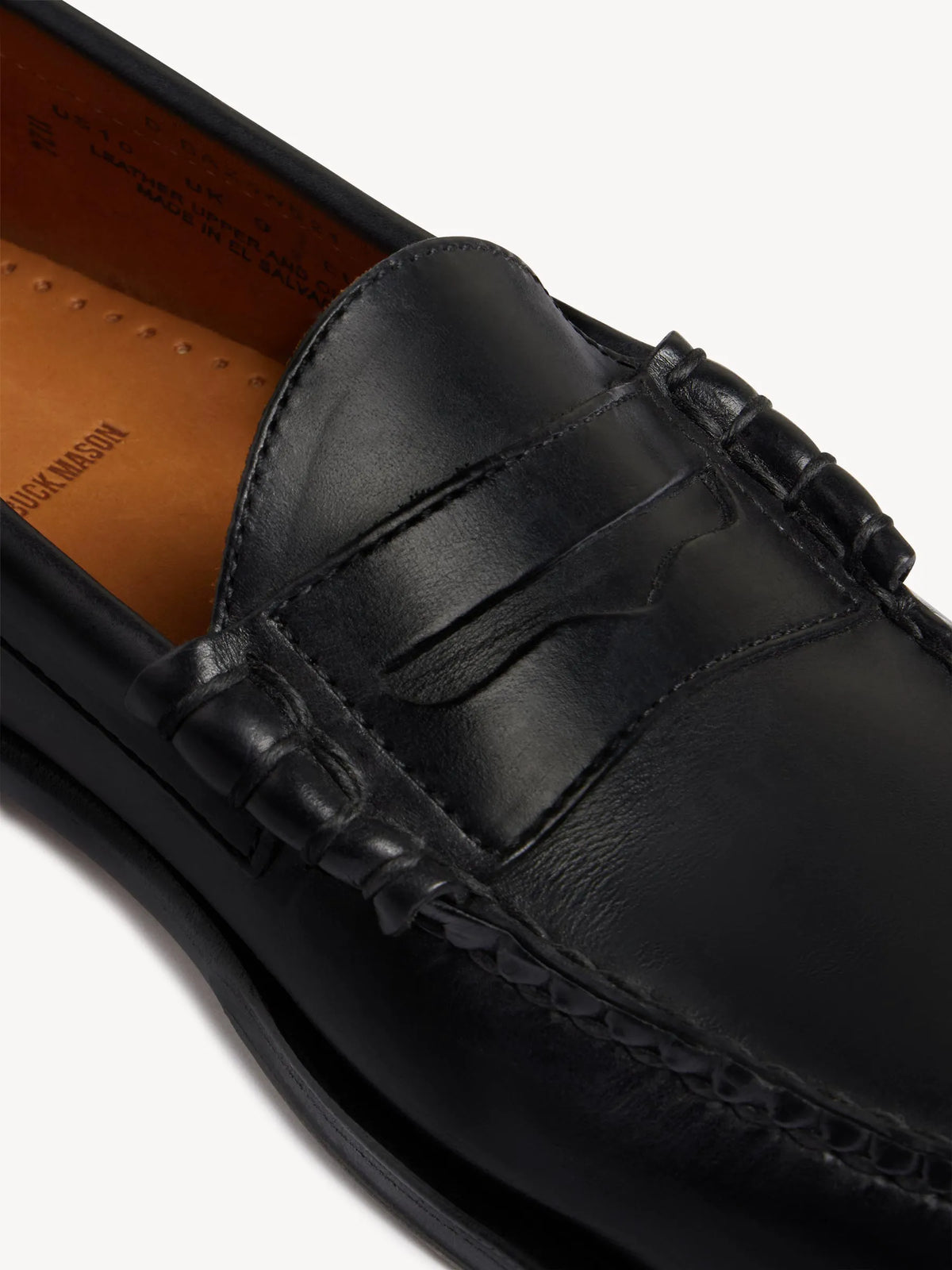 Black Leather G.H. BASS X Buck Mason Larson Loafer