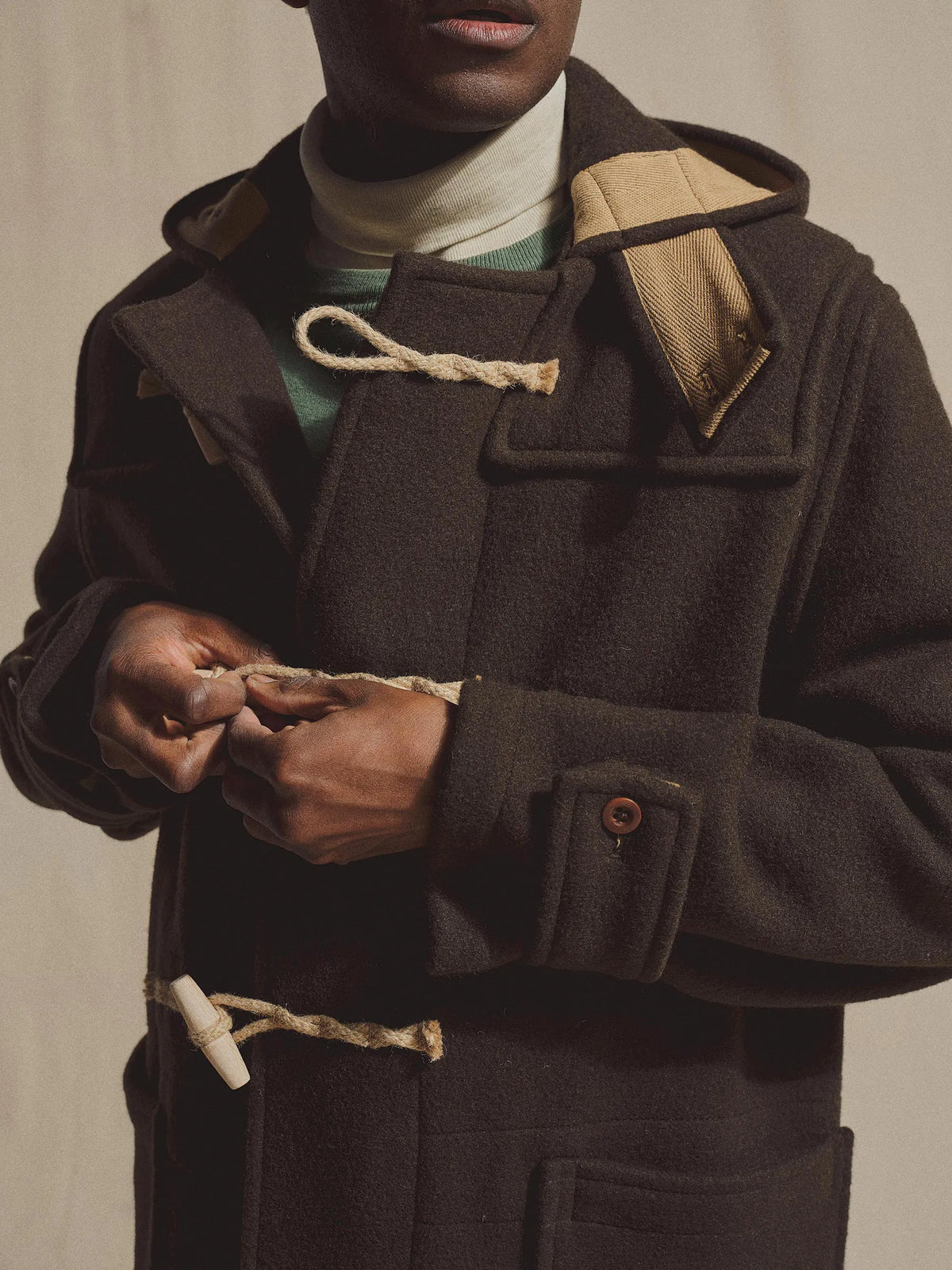 J.Press × Buck Mason Tobacco Gloverall Monty Duffle Coat