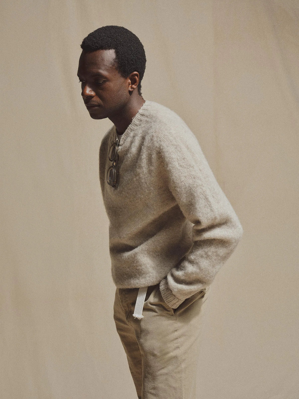 J.Press × Buck Mason Oyster Shaggy Dog Sweater