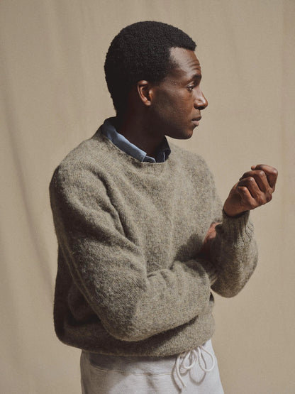 J.Press × Buck Mason Putty Shaggy Dog Sweater