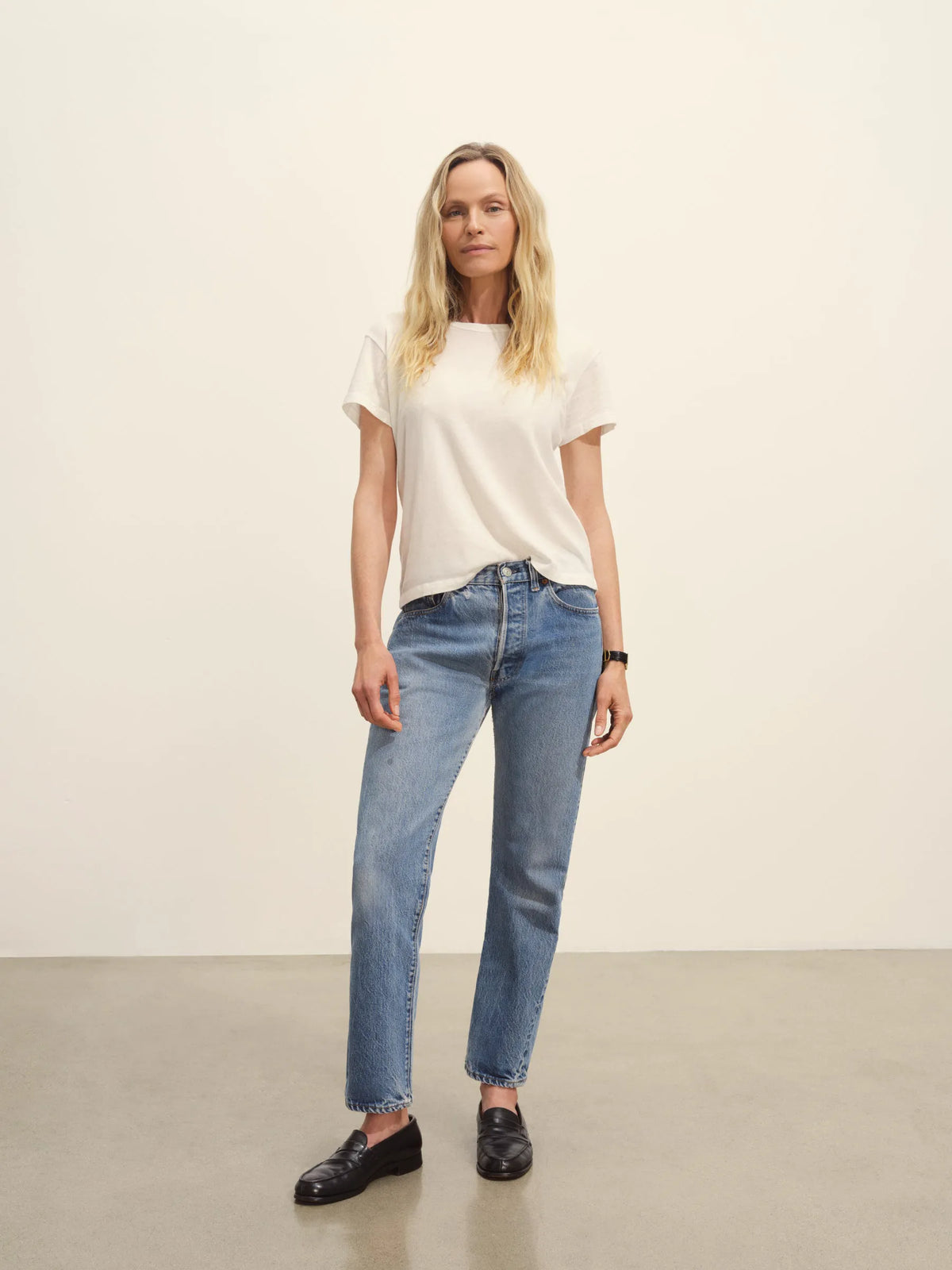 White Slub Easy Crew