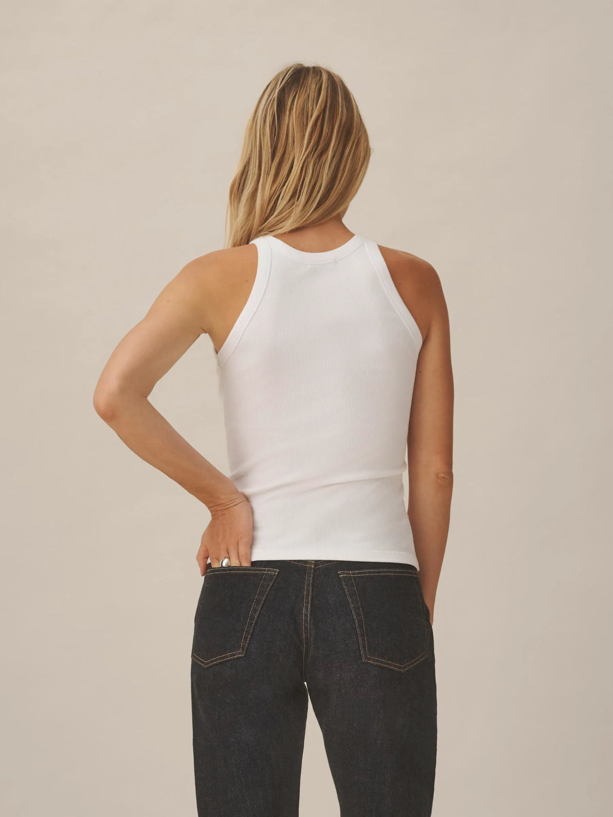 White Surplus Rib Tank