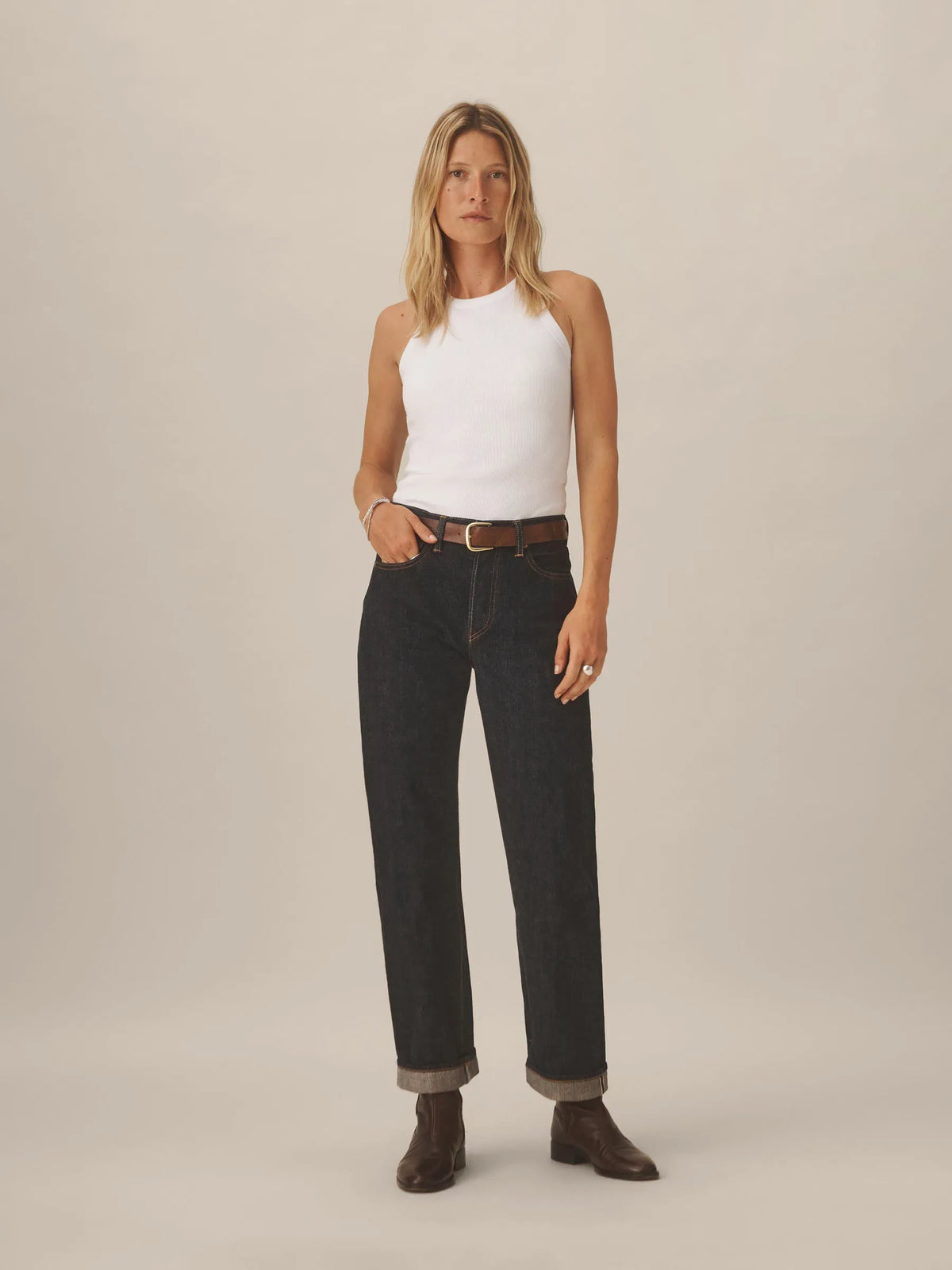 White Surplus Rib Tank