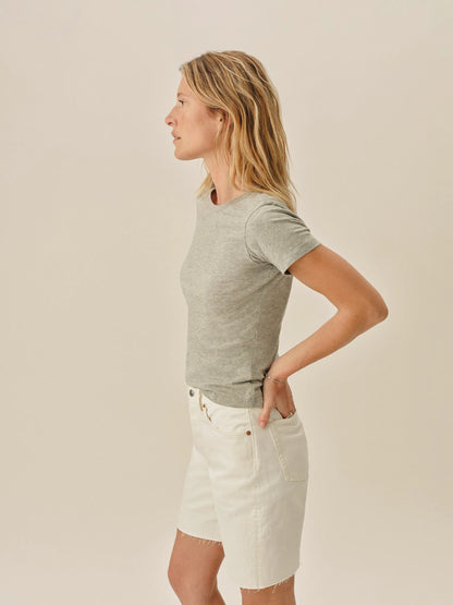 Graphite Pima Slim Crew
