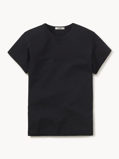 Black Pima Slim Crew