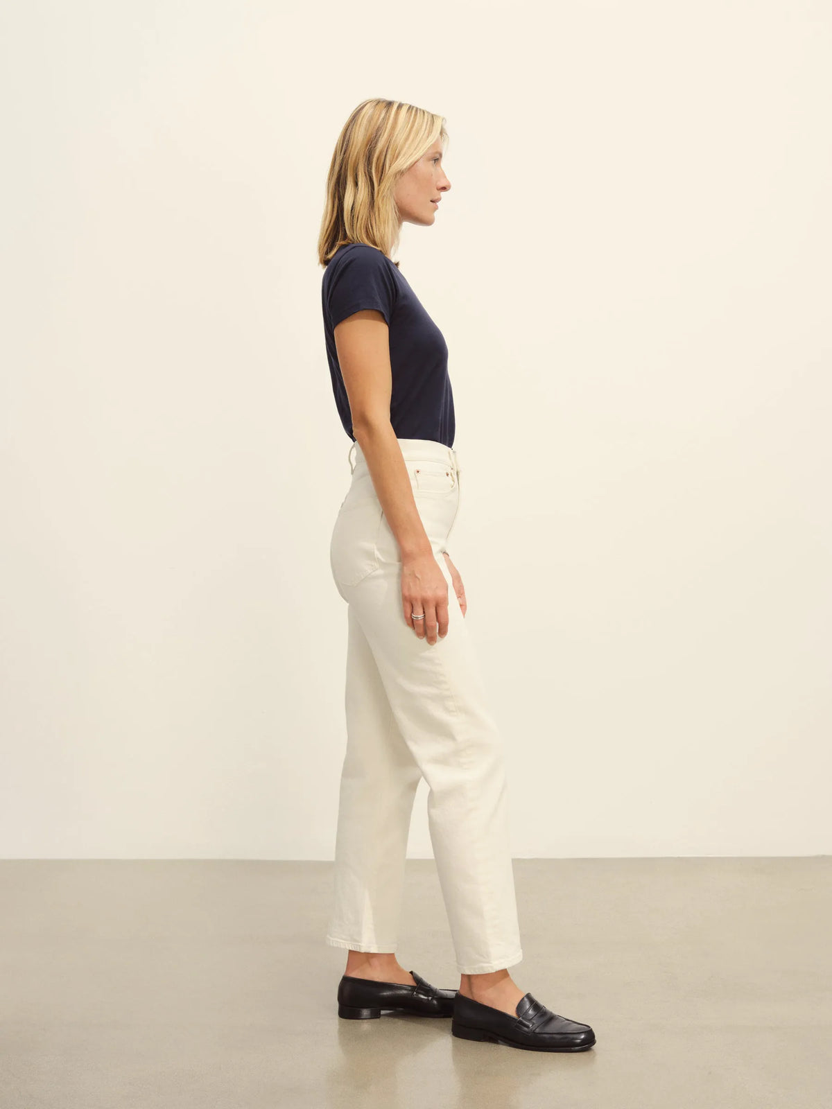 Dark Navy Pima Slim Crew