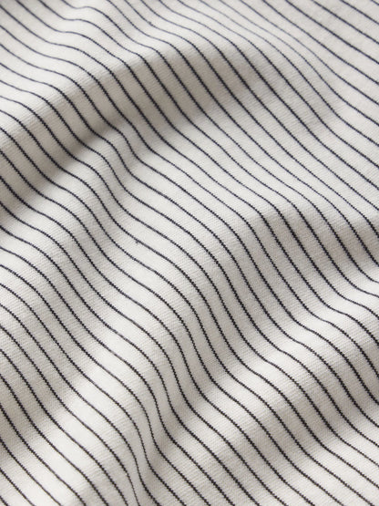 Natural/Black Seaport Stripe Slim Crew