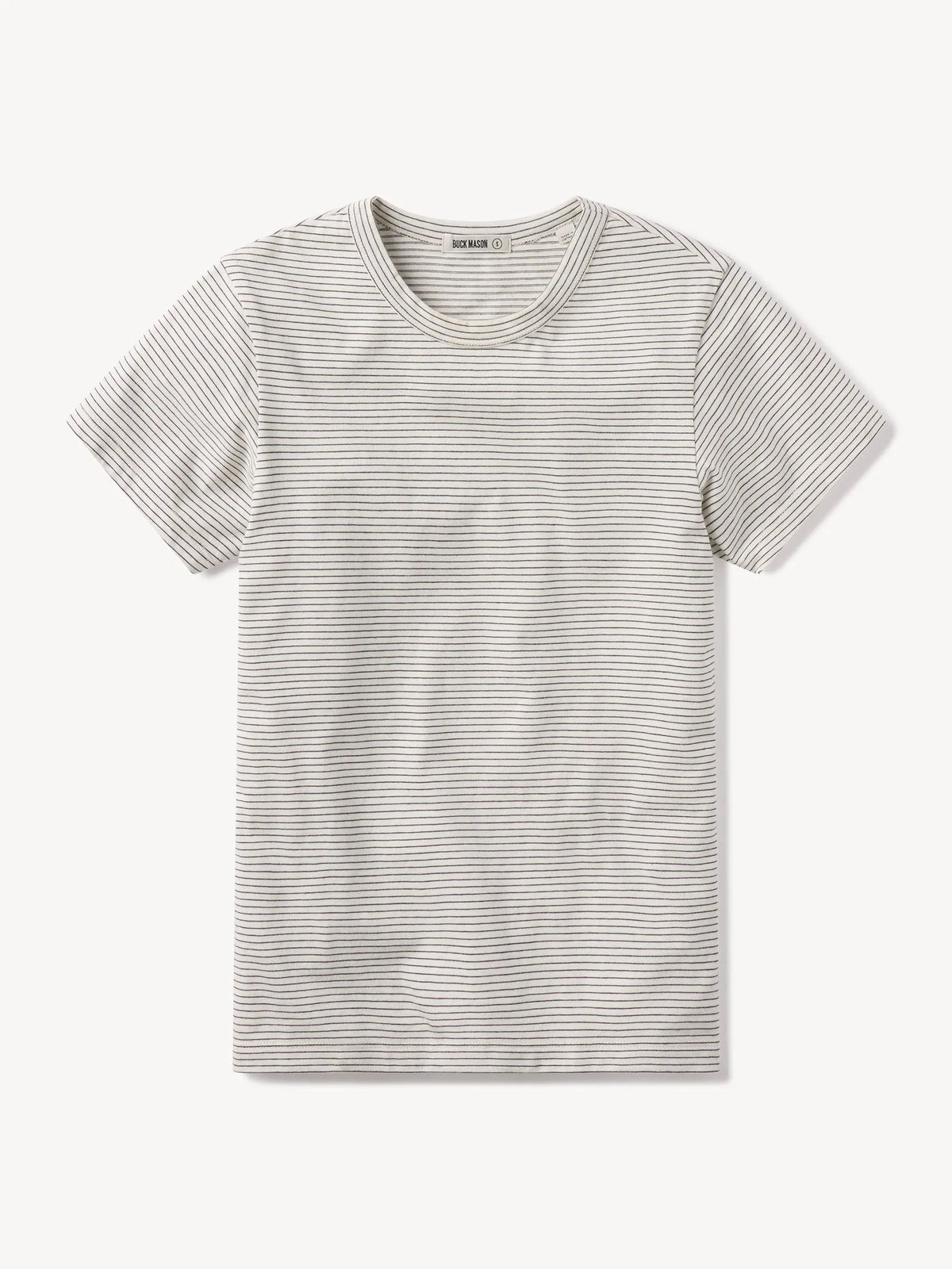 Natural/Black Seaport Stripe Slim Crew