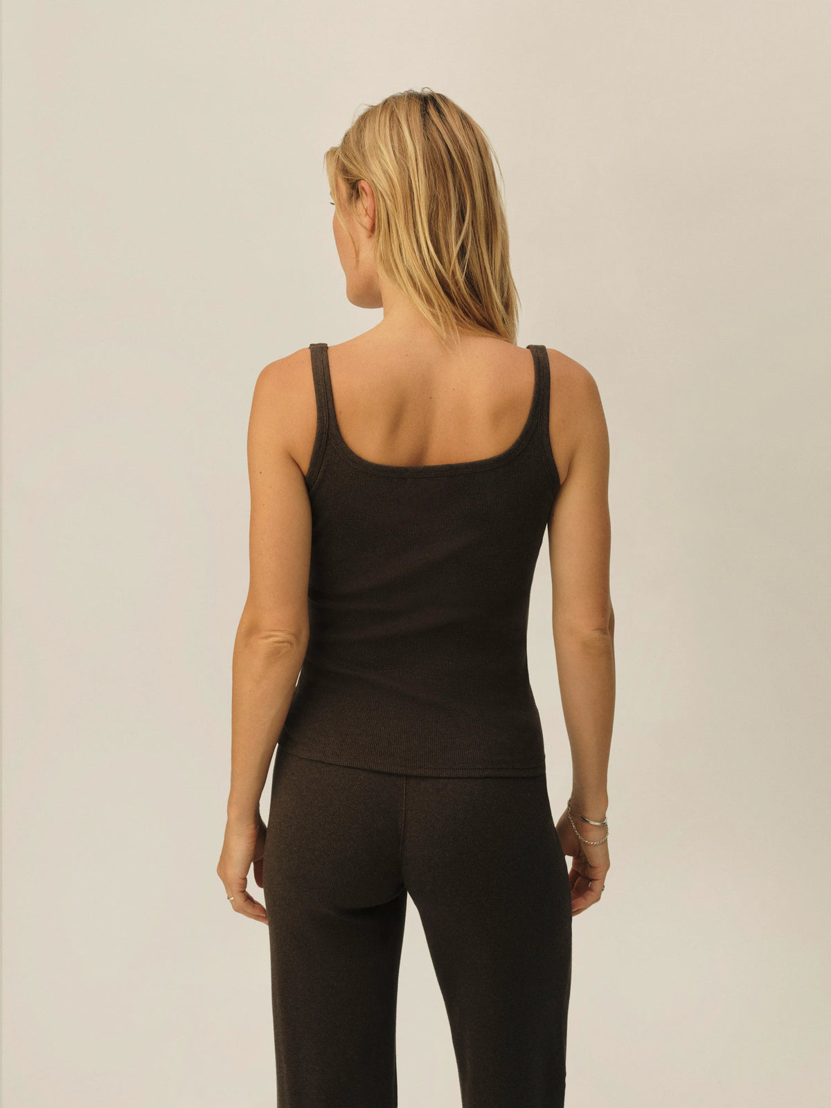 Marled Firewood Surplus Rib Scoop Neck Tank