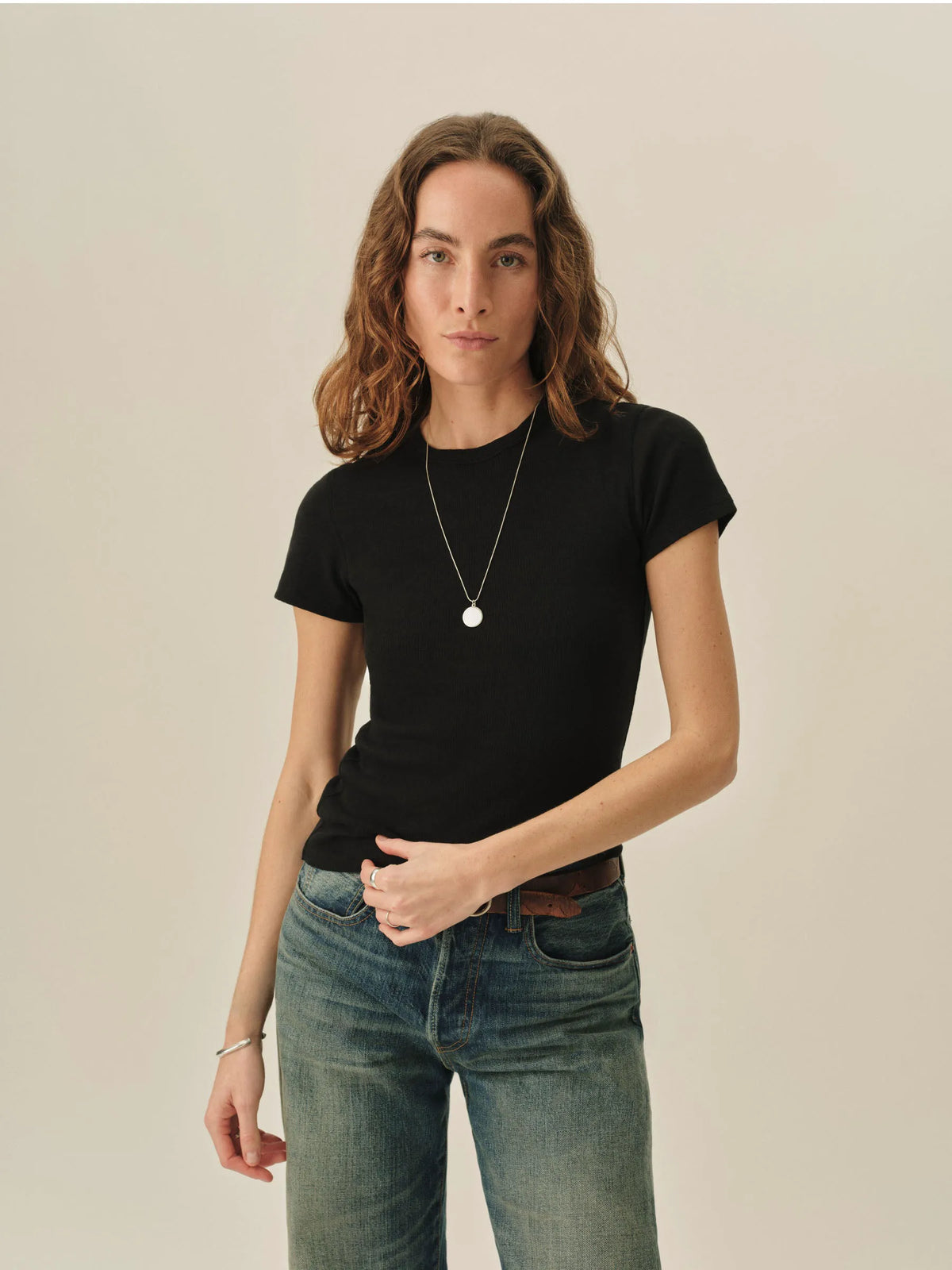 Black Heirloom Rib S/S Tee