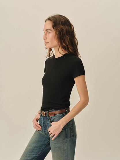Black Heirloom Rib S/S Tee